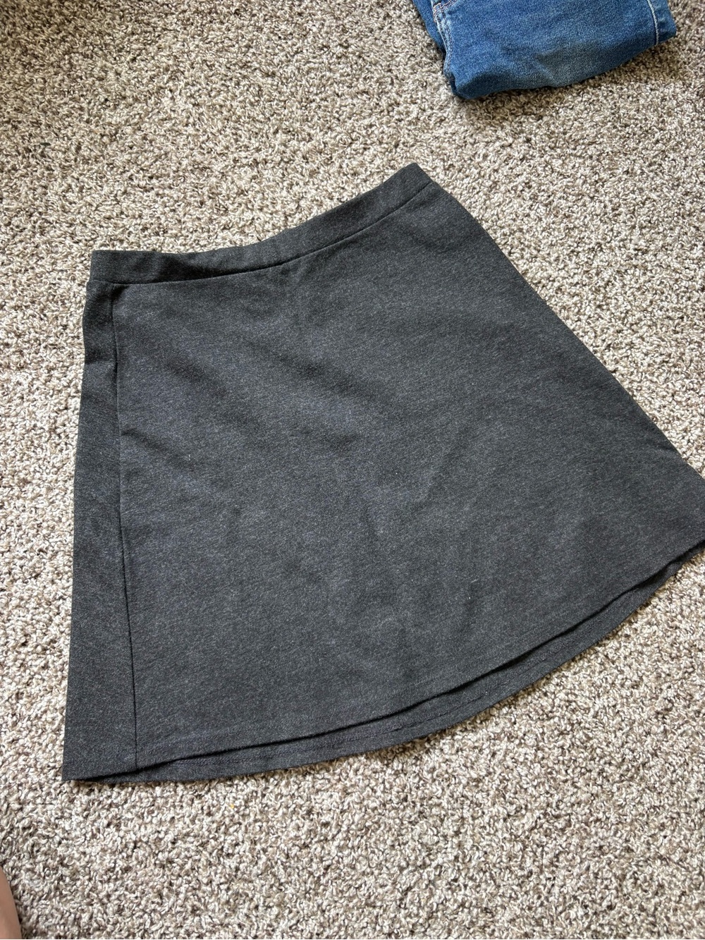 Classic Dark Gray A-Line Skirt